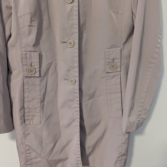 Preppy FOG By London Fog Trench Coat Rain Coat Normcore UK Stone Beige Brown - Picture 8 of 9